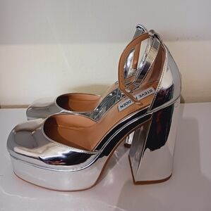 Steve Madden Women's Silver Platform Heels